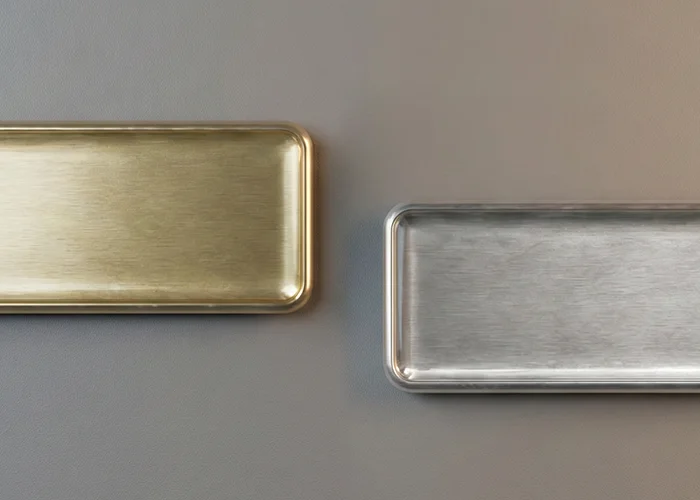 Golden and silver name tags